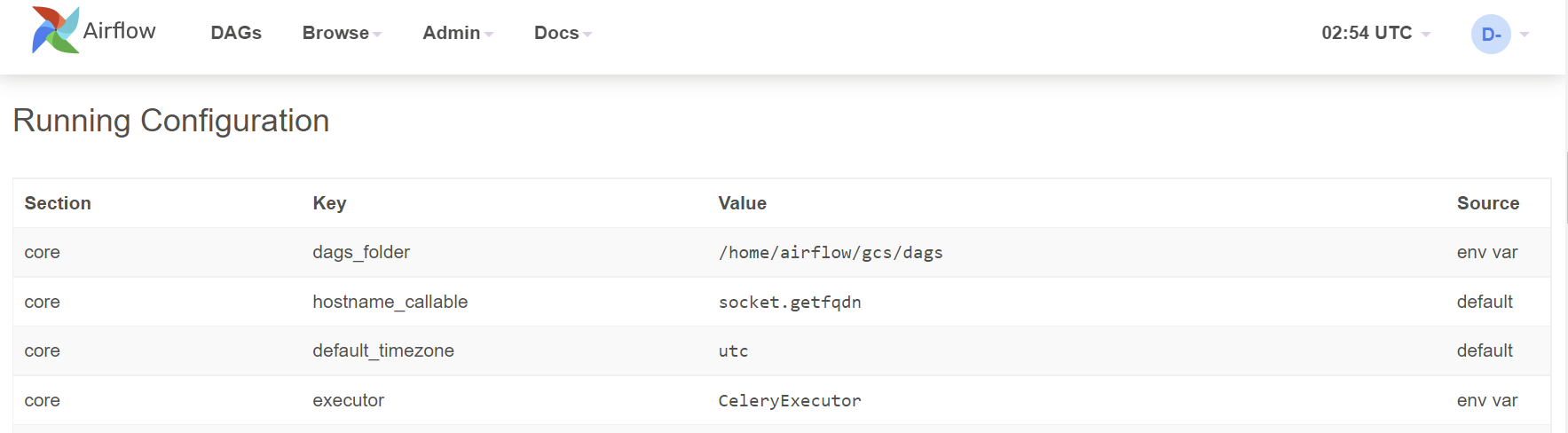 Airflow-running-configuration