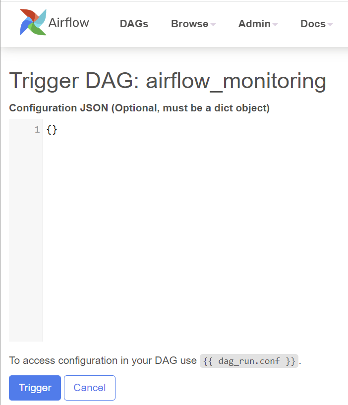 Trigger dag with parameters
